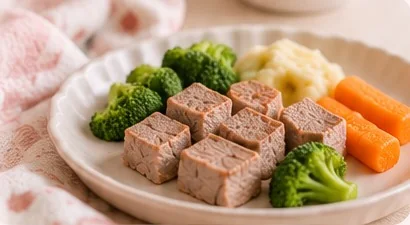 Мягкое мясо и овощи для прикорма